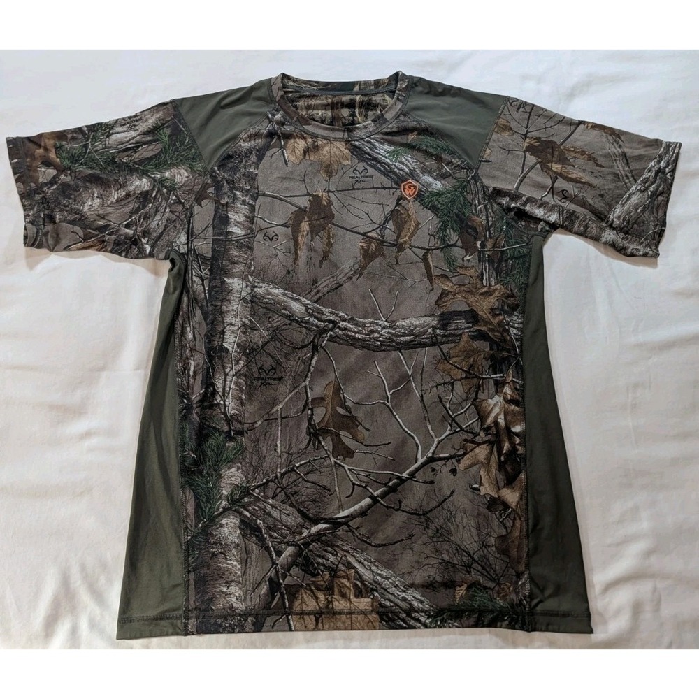 Game Winner Men Lg Reversible Camo Shirt Realtree Xtra MAX-5 Hunting Polyester